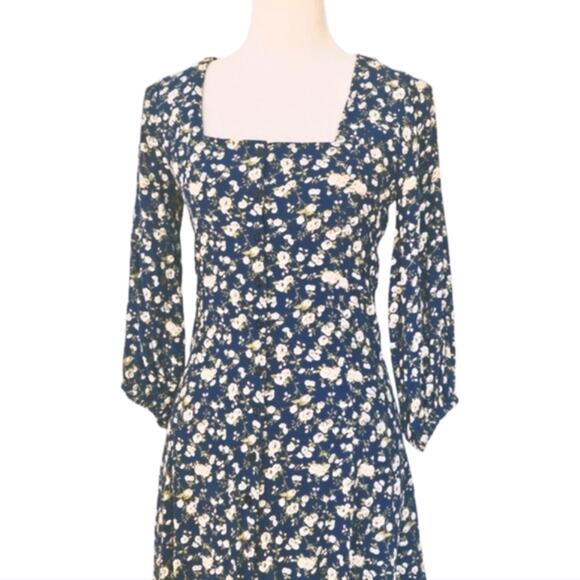 Rolla’s x Free People | Valerie Rambling Rose Dress in French Blue Size Small - Picture 10 of 14